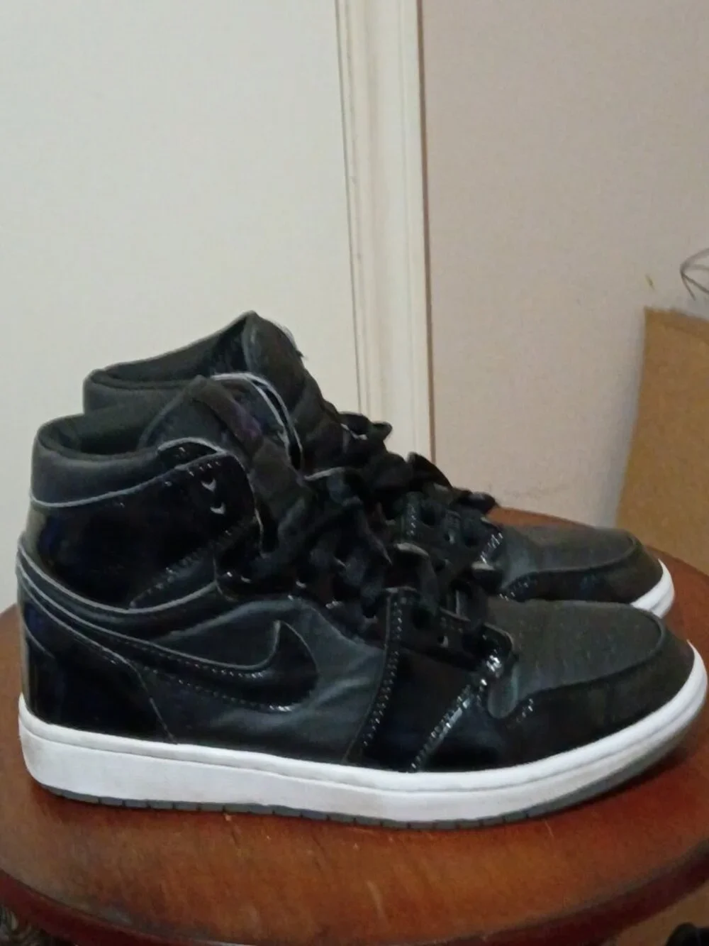 Jordan Air Jordan 1 Mid SE Black DV1308-004 Space Jam Mid Top Sneakers, Sz 7